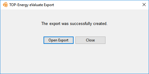 eValuate export